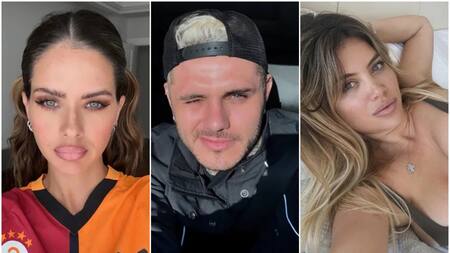 China Suárez, Mauro Icardi y Wanda Nara. Fotos: Instagram.