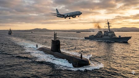 Ni Colombia ni Argentina: el país de Sudamérica que usa sus submarinos junto a la Marina de EE.UU. para combatir el crimen transnacional