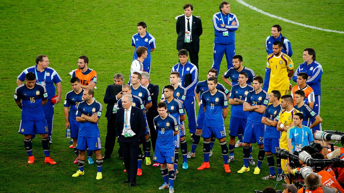 Argentina después de perder contra Alemania