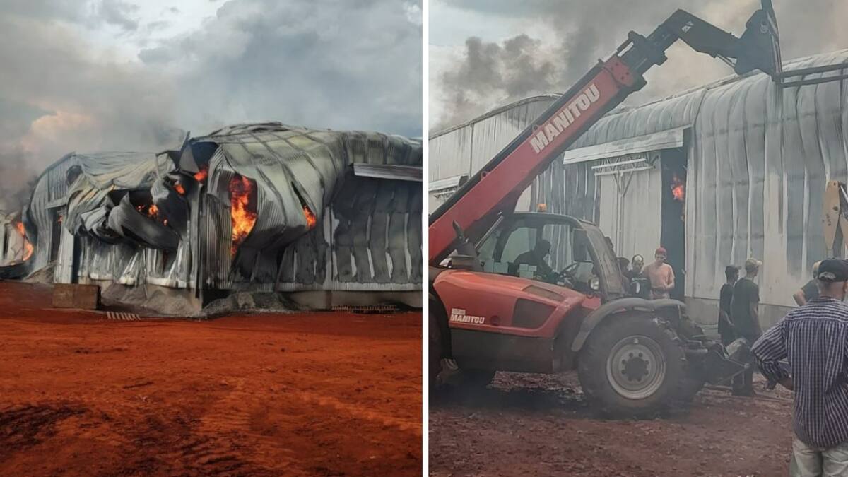 Voraz incendio en un depósito de la yerbatera "Playadito". Foto: X @redcame