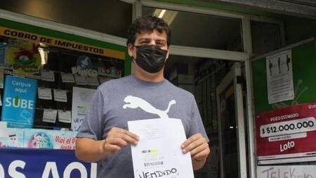 Dueño de la agencia de quiniela donde se vendió el Loto 5 ganador, Fotos 0223