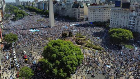 Festejos por la Selección, Obelisco, NA
