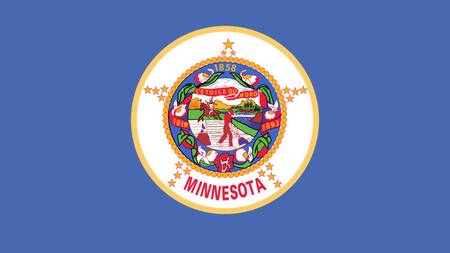 Antigua bandera del estado de Minnesota.