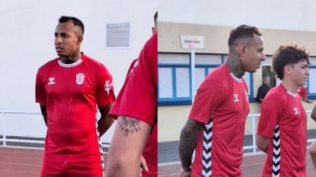 Sebastián Villa entrenándose en España. Foto: NA