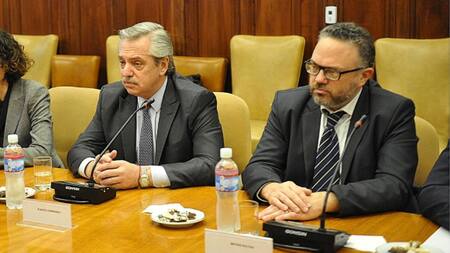 Alberto Fernández y Matias Kulfas. Foto: Presidencia.