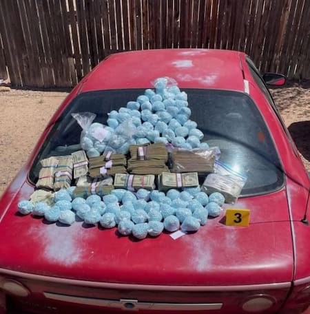 Dosis de fentanilo incautadas a 16 miembros del Cartel de Sinaloa. Foto: EFE.