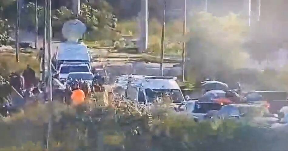 Operativo de la búsqueda del cuerpo del joven de 17 años este jueves. Foto: Captura.