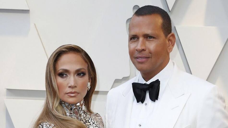 Alex Rodriguez y Jennifer. Foto: EFE.