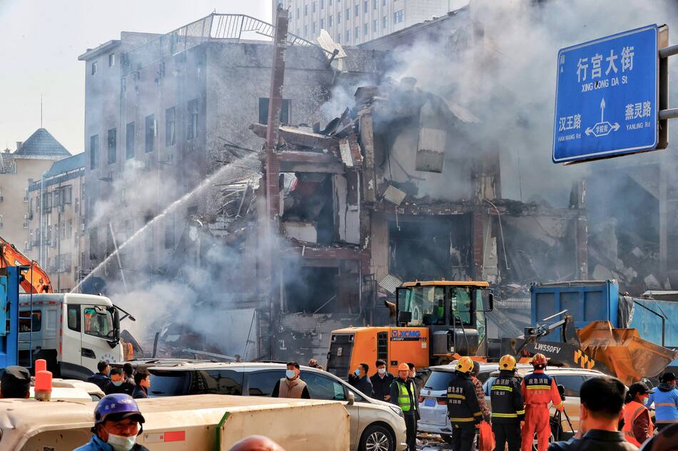 Explosión en China. Foto: Reuters.