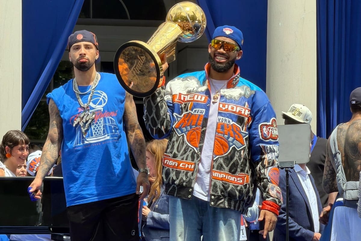 Festejos en Nueva York por el título de la NBA de los Knicks.