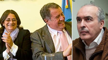 Lucía Corpacci, su marido Ángel Mercado y José Lopez