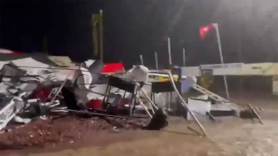 Temporal en San Nicolás. Foto: captura video