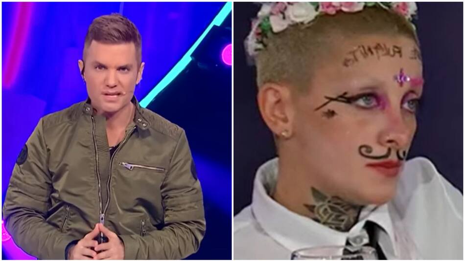 Santiago del Moro y Furia de Gran Hermano. Fotos: captura Telefe.