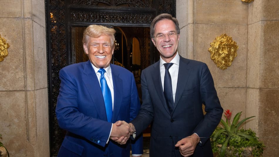 Donald Trump y Mark Rutte. Foto: OTAN.