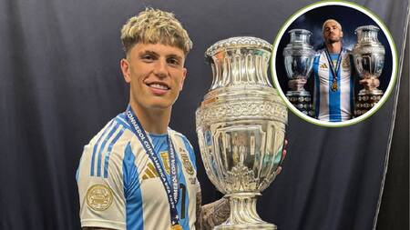 Alejandro Garnacho y Rodrigo De Paul. Fotos: Instagram