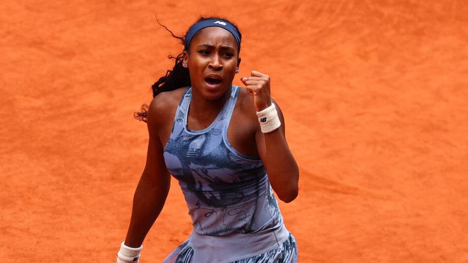 Coco Gauff en Roland Garros. Foto: REUTERS.