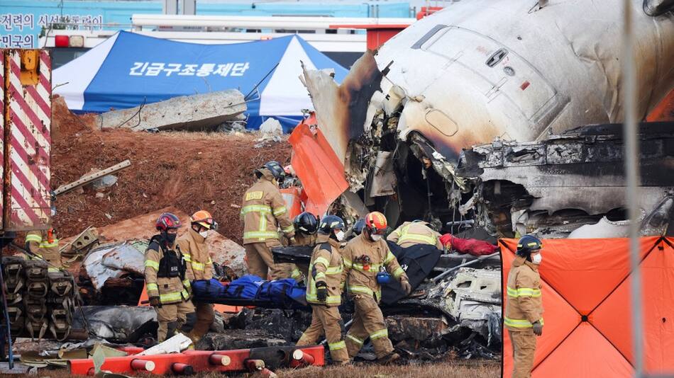 Accidente aéreo en Corea del Sur. Foto: Reuters.