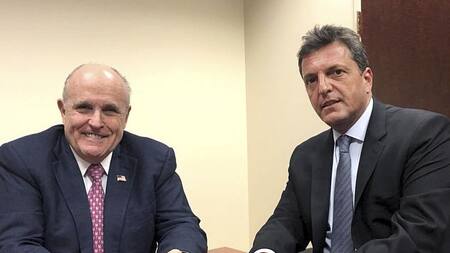 Sergio Massa y el ex alcalde Rudolph Giuliani
