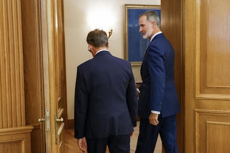 Núñez Feijóo con el rey Felipe VI. Foto: EFE.