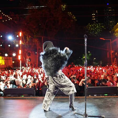 Tini Stoessel en su show gratuito en Palermo. Foto: Instagram somoslacasaok.