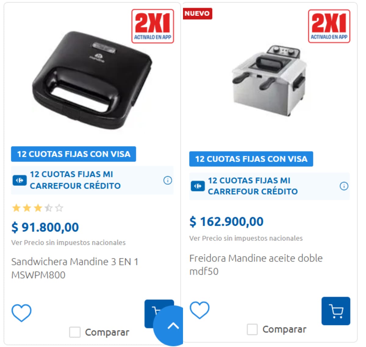Ofertas 2x1 en Carrefour.