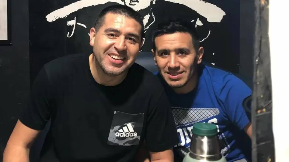 Juan Román Riquelme y Cristian Riquelme.
