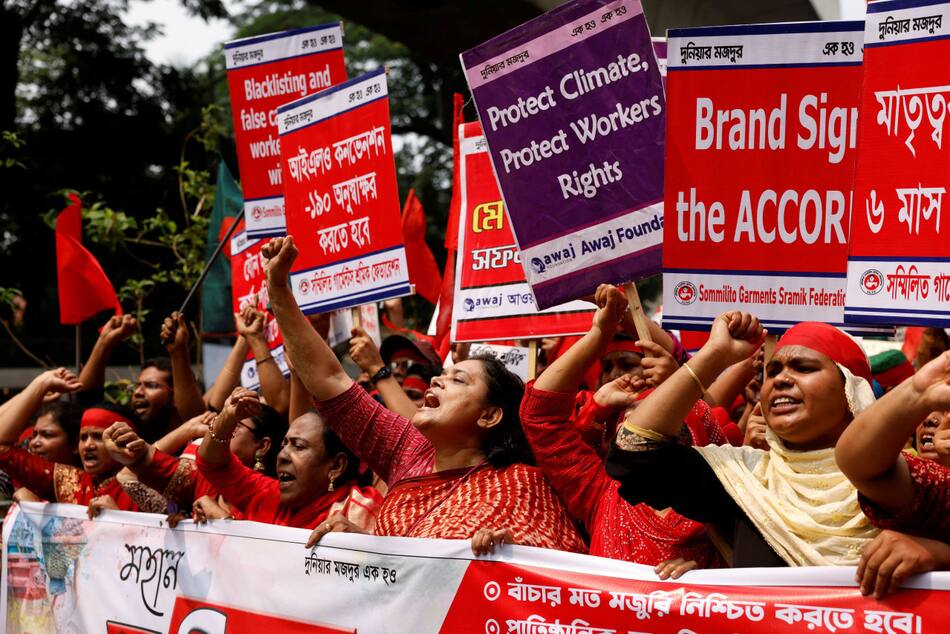 Día del Trabajador en Bangladesh. Foto: Reuters/Mohammad Ponir Hossain