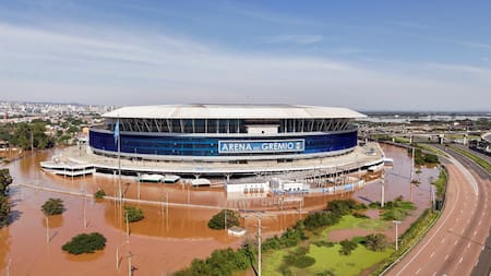 Inundación de estadios en Brasil. Foto: Reuters.
