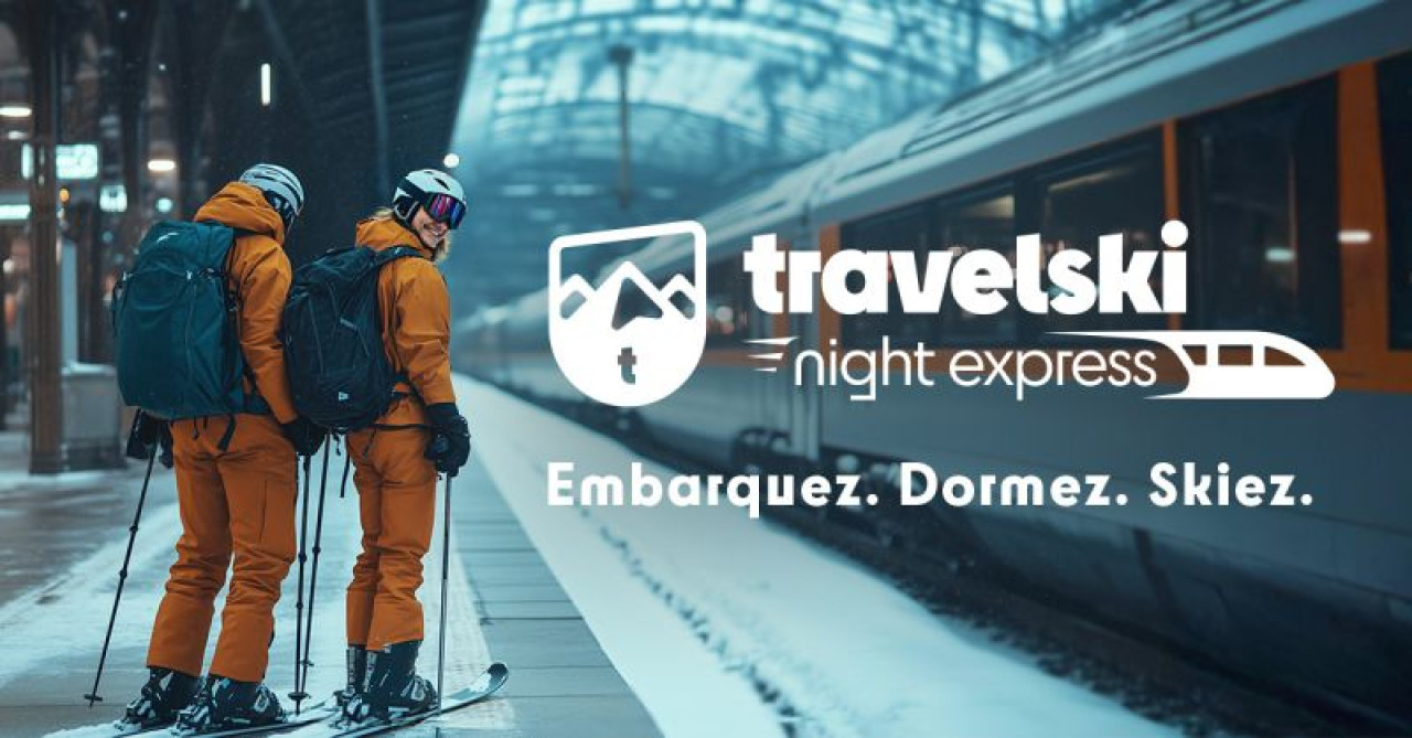 Travelski Night Express, el tren nocturno que conecta a París con los centros de esquí europeos. Foto: Travelski.