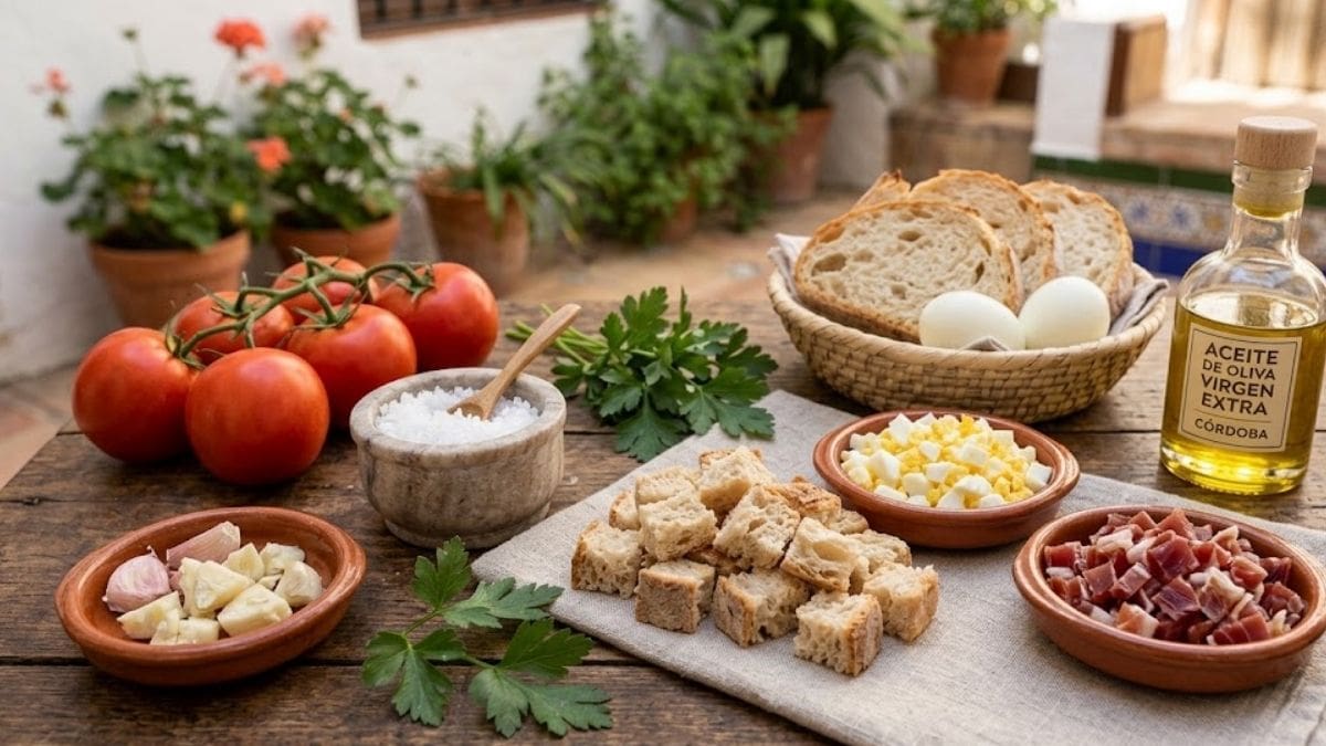 Salmorejo cordobés: la receta tradicional con tomate, pan, ajo y aceite de oliva que se prepara en 40 minutos