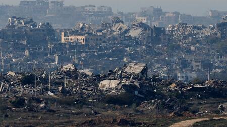 Ruinas en la Franja de Gaza. Foto: Reuters.