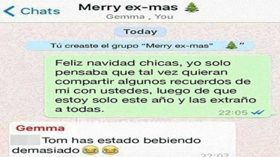 Chat WhatsApp con sus ex