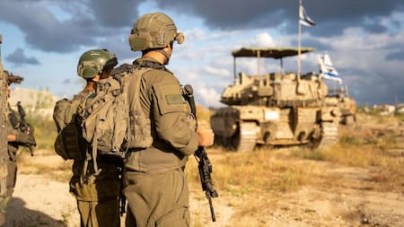 Soldados israelíes en la Franja de Gaza; guerra Israel-Hamás: Foto: X @idfonline