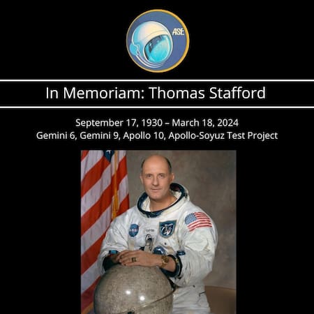 Thomas Stafford. Foto: X @ASE_Astronauts