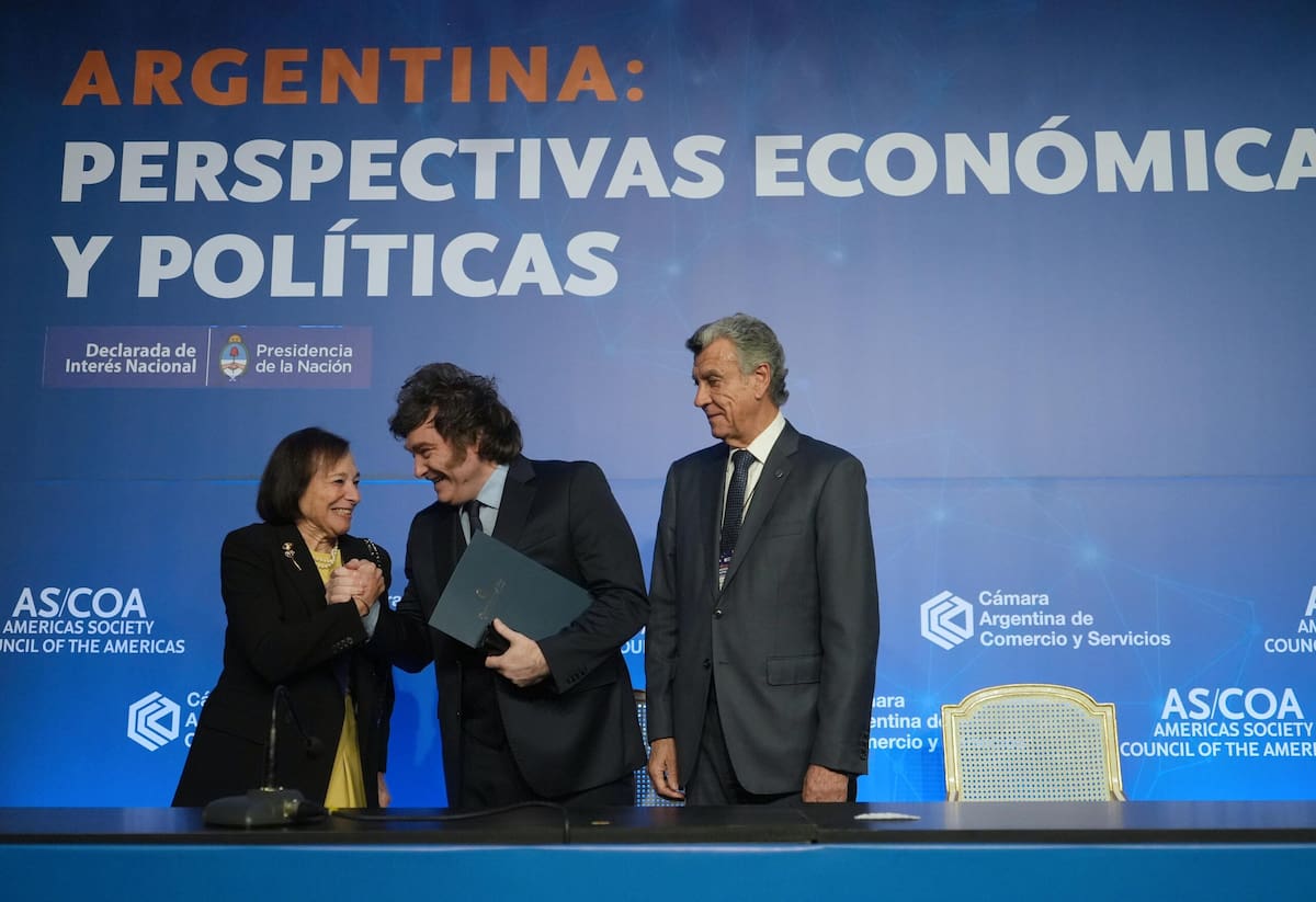 Javier Milei en el Consejo de las Américas.