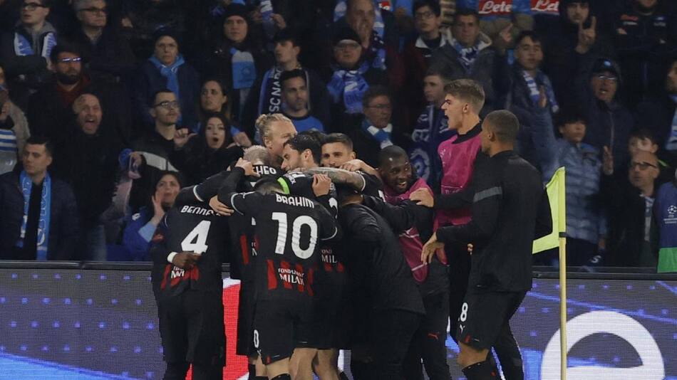 Napoli vs Milan, Champions League. Foto: Reuters