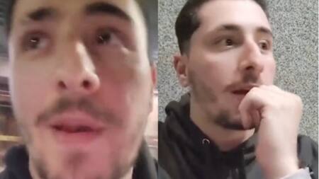 El joven que se volvió viral luego de que lo abandonaran por un músico. Foto: NA.