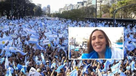 María Eugenia Vidal en la "Marcha del Millón", redes sociales