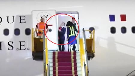 El video de Emmanuel Macron que se viralizó. Foto: captura video.