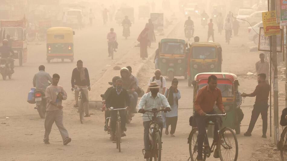 Contaminación en India. Foto: EFE.