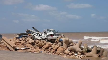 Ciclón Daniel en Libia. Foto: Reuters.