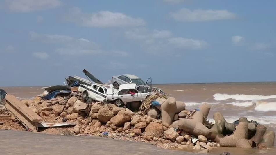Ciclón Daniel en Libia. Foto: Reuters.