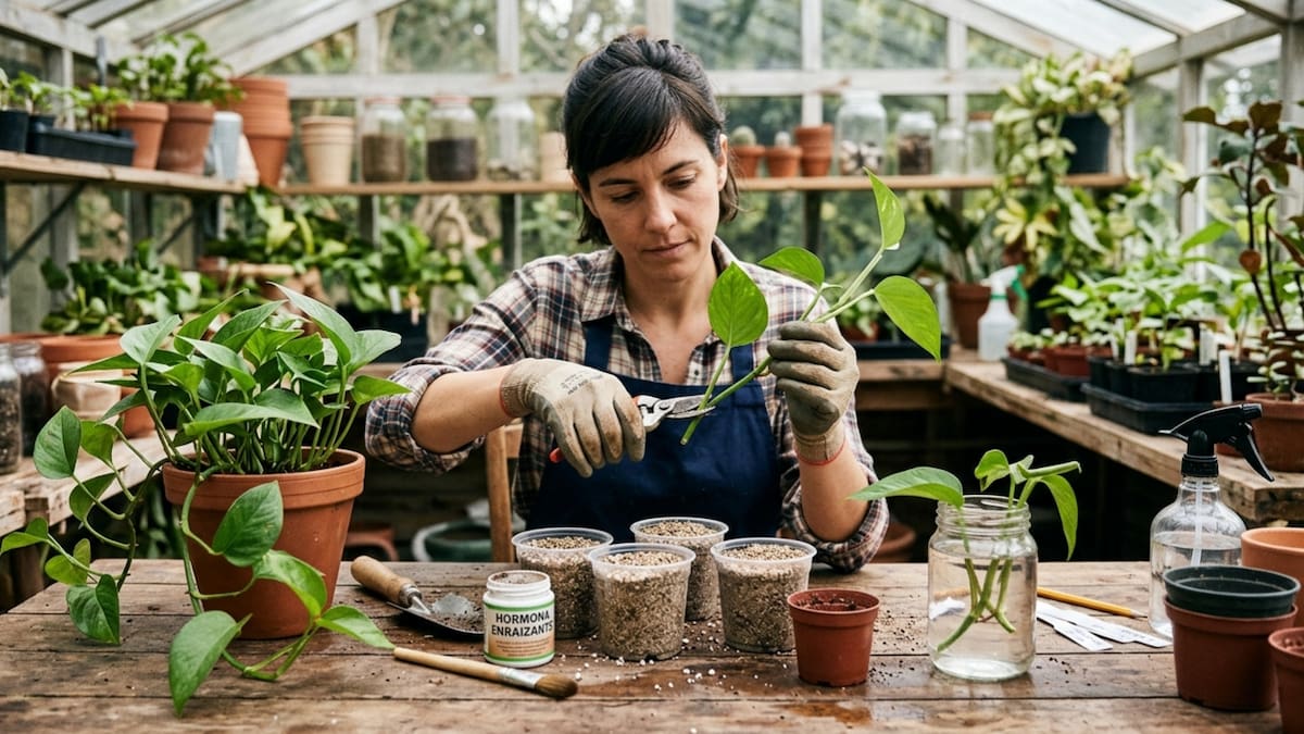 Guía rápida: cómo preparar esquejes de plantas para que desarrollen raíces durante la primavera.