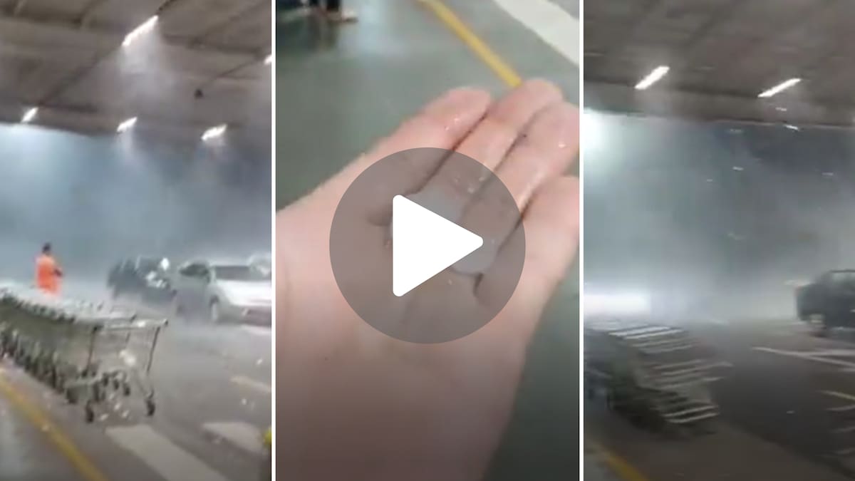 Imágenes impactantes: el fuerte temporal en Brasil con granizo y ráfagas de 76 km/h que azotaron Ipatinga