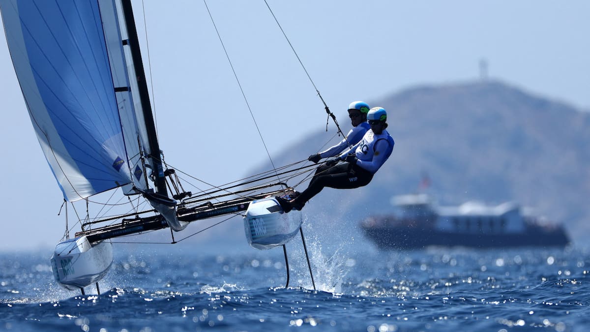 Mateo Majdalani y Eugenia Bosco; Juegos Olímpicos de París 2024. Foto: Reuters.