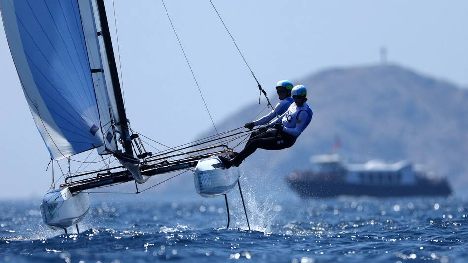 Mateo Majdalani y Eugenia Bosco; Juegos Olímpicos de París 2024. Foto: Reuters.