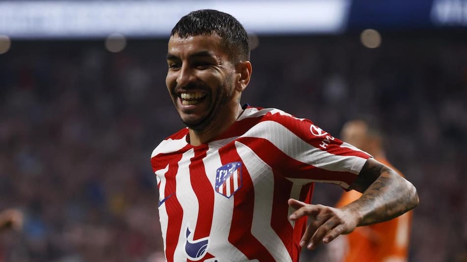 Ángel Correa convirtió frente a Celta de Vigo. Foto: EFE.