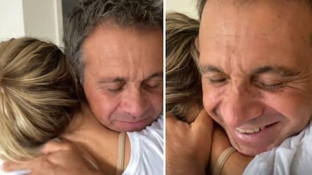 Con emotivo abrazo, Sergio Lapegüe se reencontró con su hija tras salir de terapia intensiva