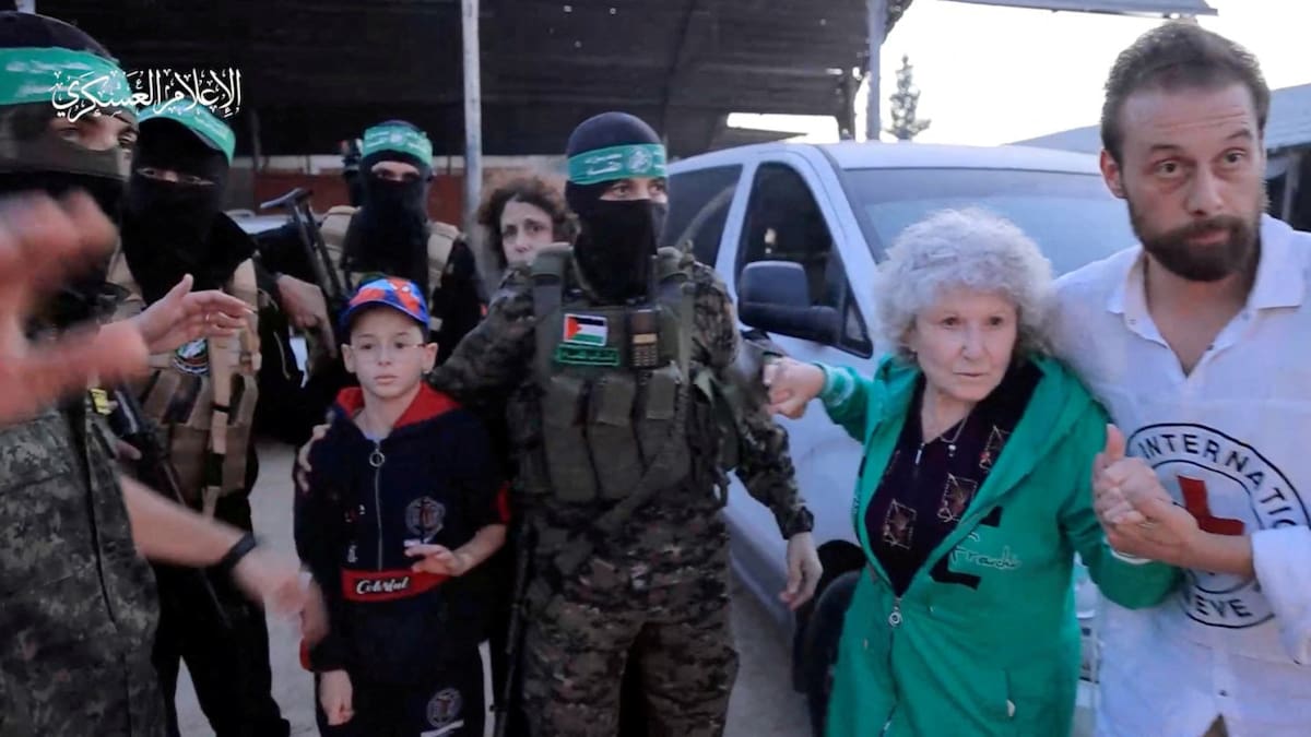 Rehenes israelíes de Hamás. Foto: Reuters.