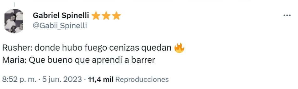 Respuesta en el posteo de Rusherking. Foto: Twitter.